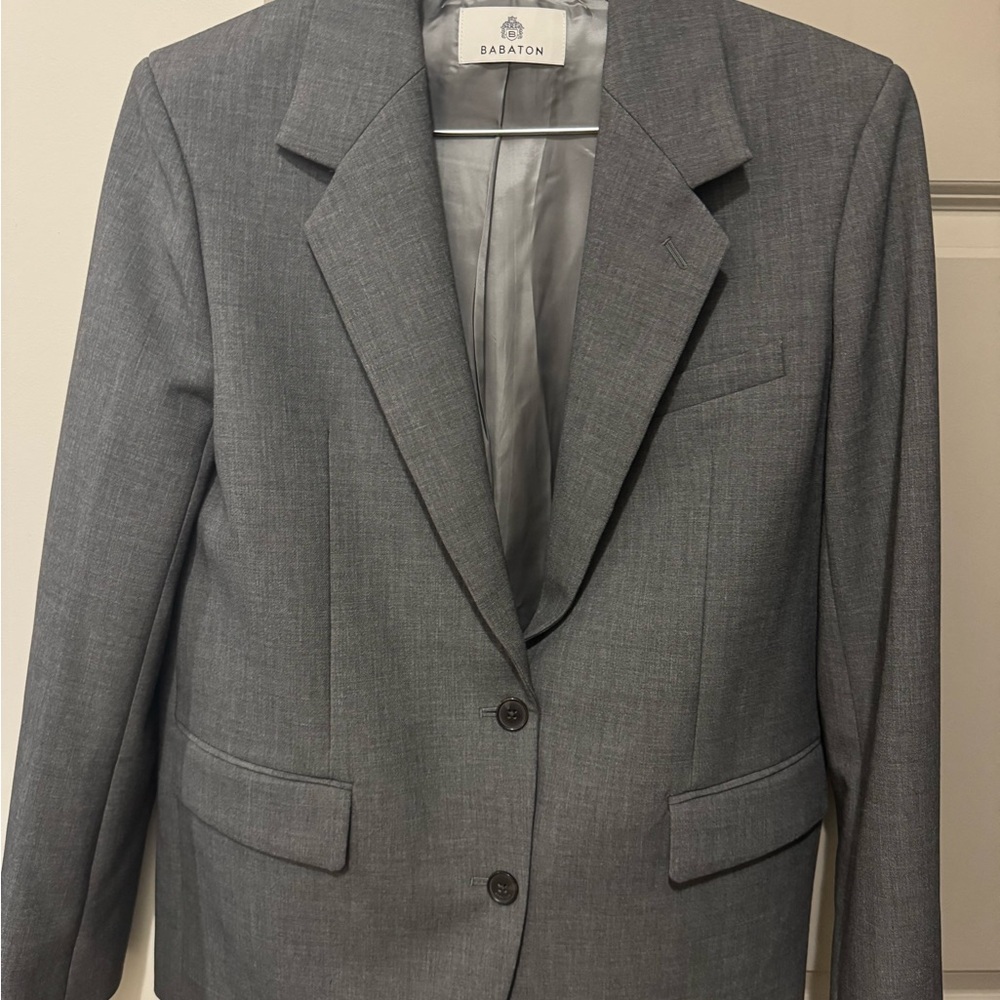 Aritzia Babaton Agency Blazer Grey